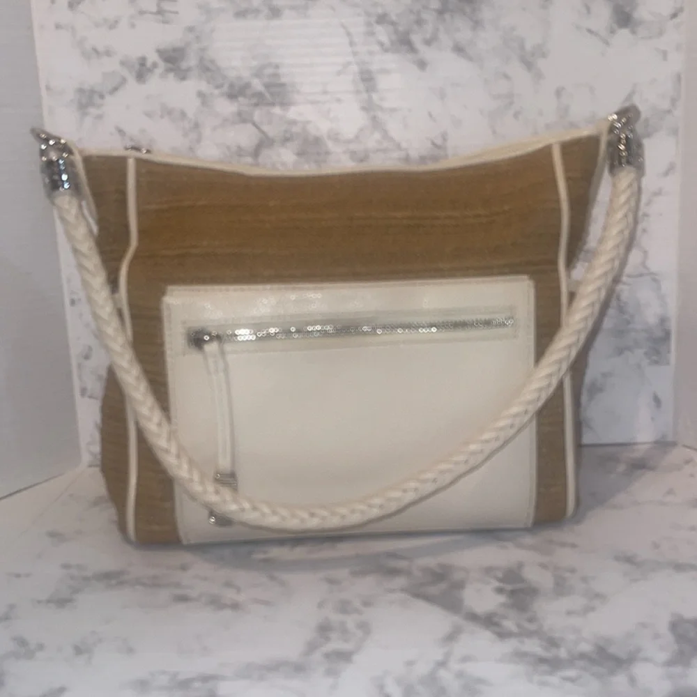 Brighton Brown and Cream Hobo Shoulder Bag